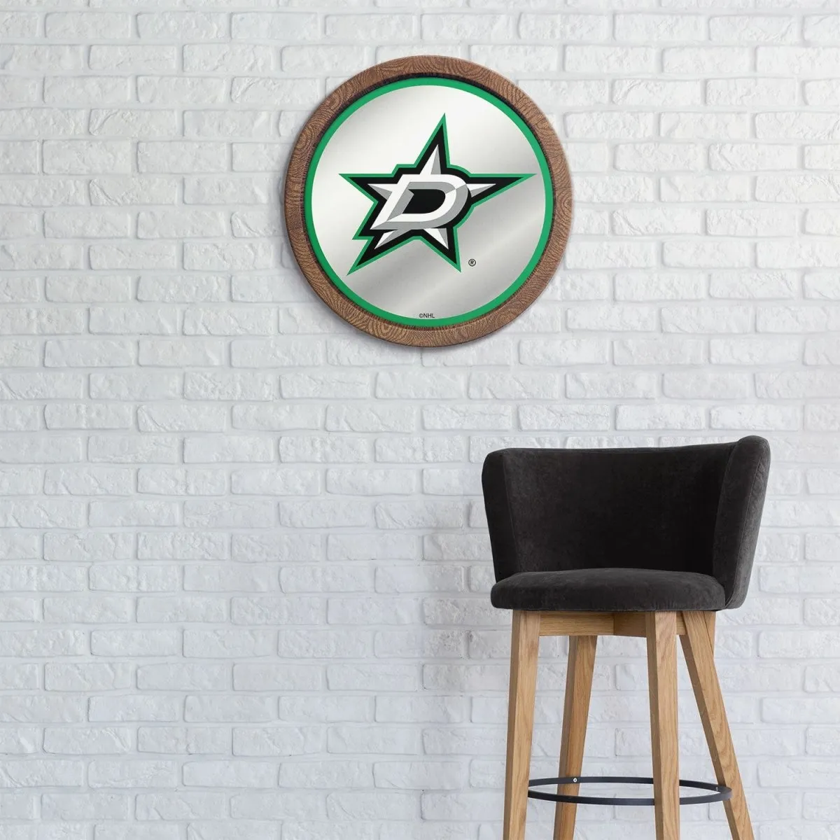 Dallas Stars: Mirrored Barrel Top Wall Sign