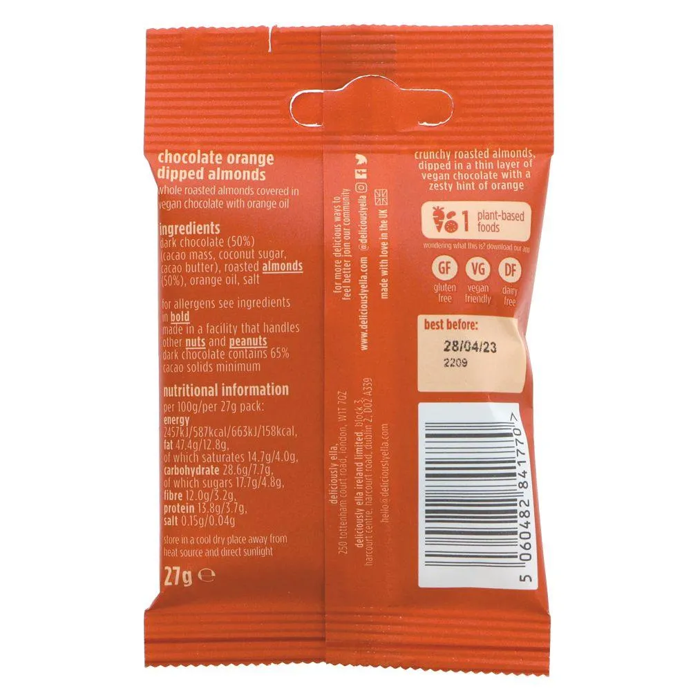 Deliciously Ella | Chocolate Orange Dipped Almonds | 27g