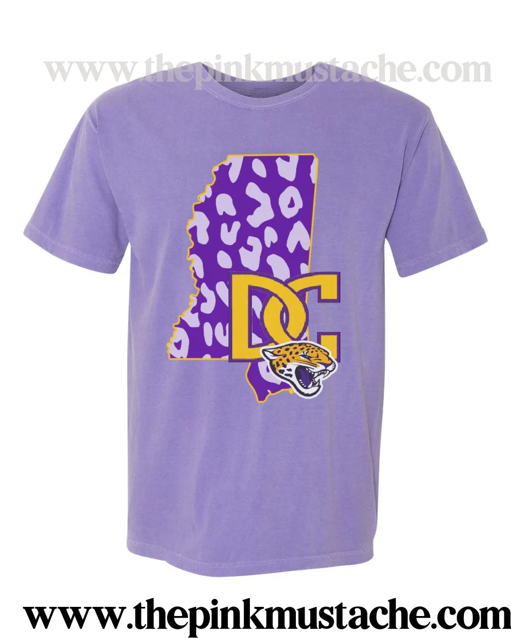 Desoto Central Jaguars Shirt Mississippi Leopard Print Cheetah Comfort Colors  / DC -Desoto Central Schools / Mississippi School Shirt