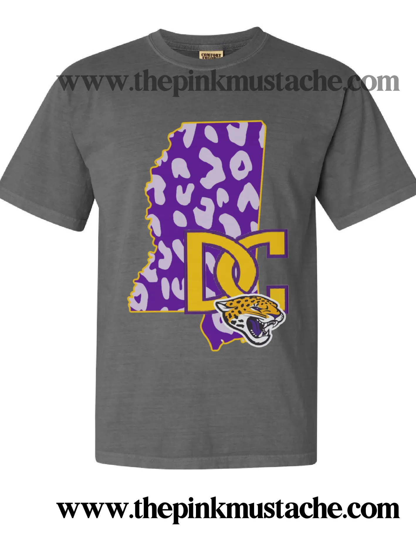 Desoto Central Jaguars Shirt Mississippi Leopard Print Cheetah Comfort Colors  / DC -Desoto Central Schools / Mississippi School Shirt