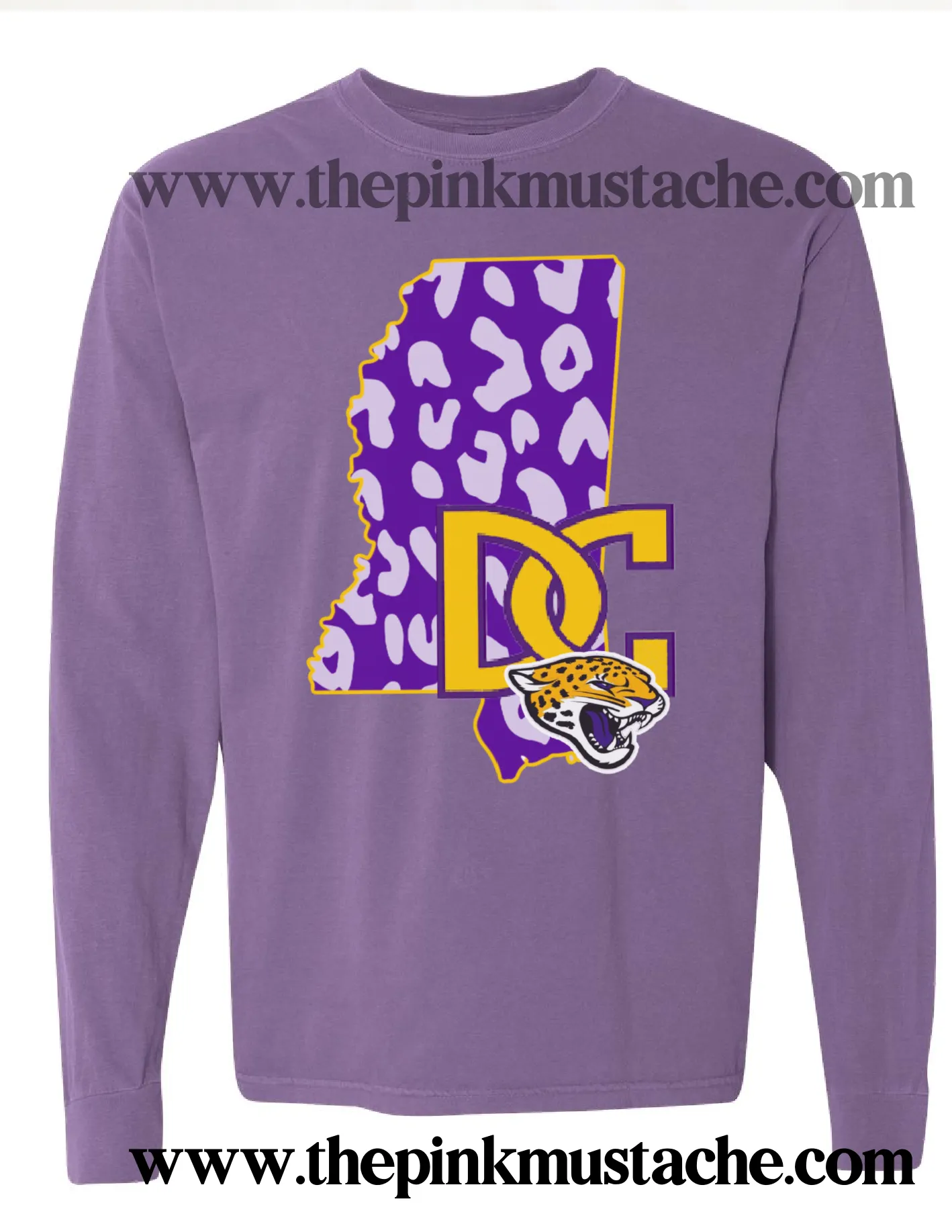 Desoto Central Jaguars Shirt Mississippi Leopard Print Cheetah Comfort Colors  / DC -Desoto Central Schools / Mississippi School Shirt