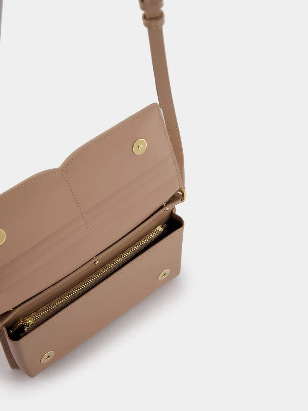 DG-Logo Leather Shoulder Bag