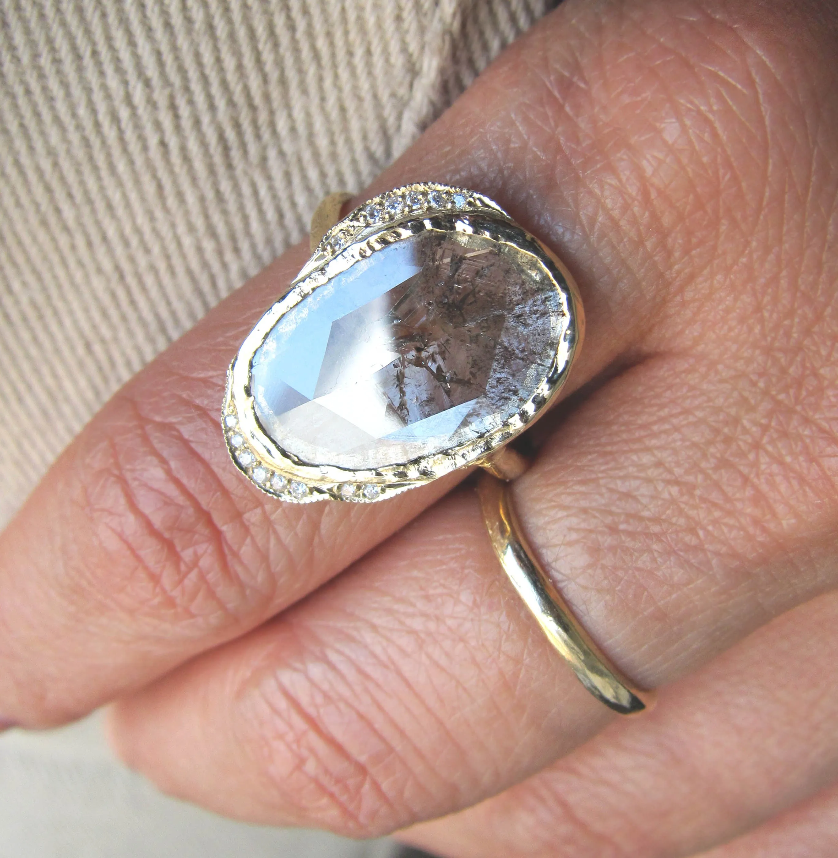 Diamond Slice Hidden Cove Ring