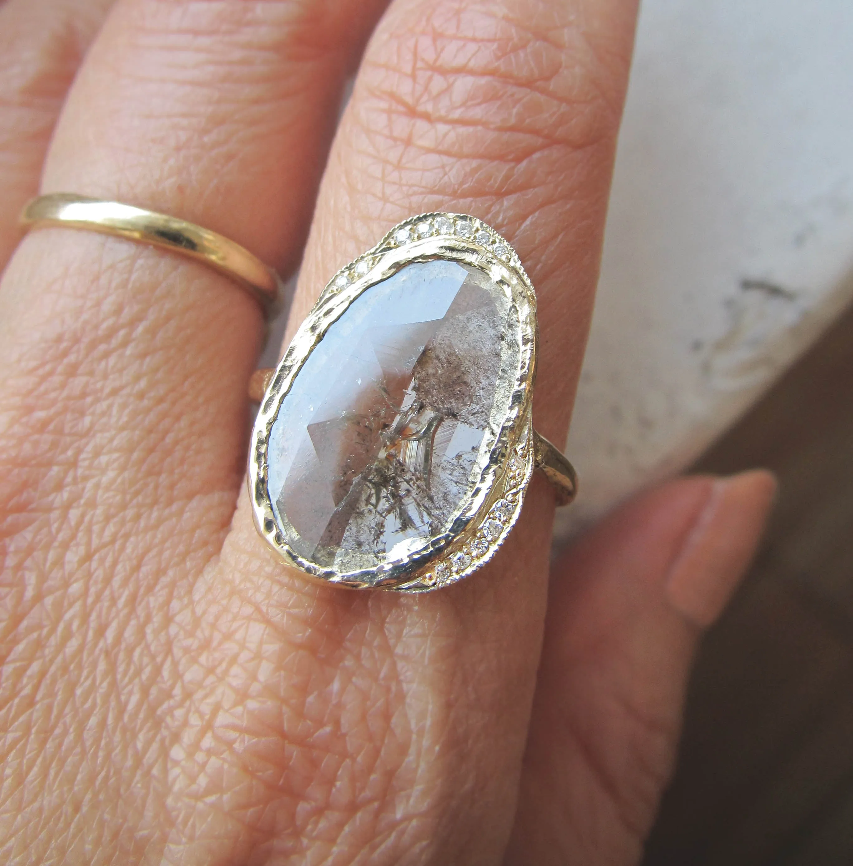 Diamond Slice Hidden Cove Ring