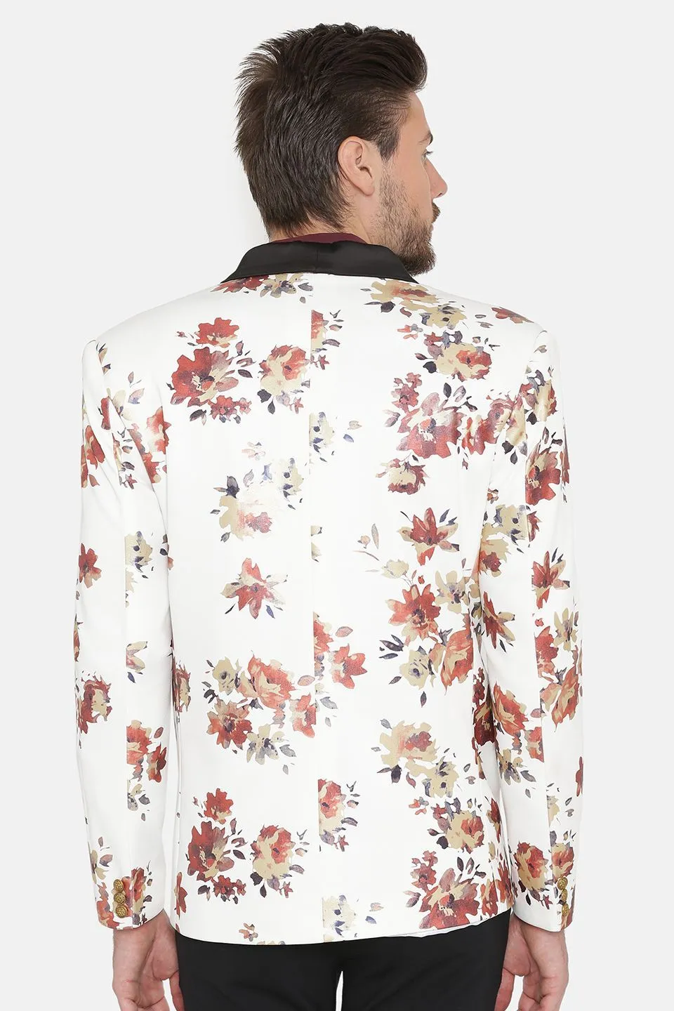 Digital Rayon Print MulticolouRed Tuxedo