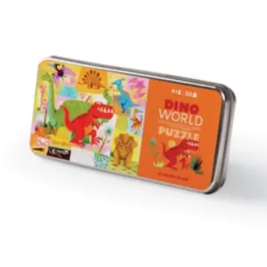 Dino World Puzzle in Tin Box