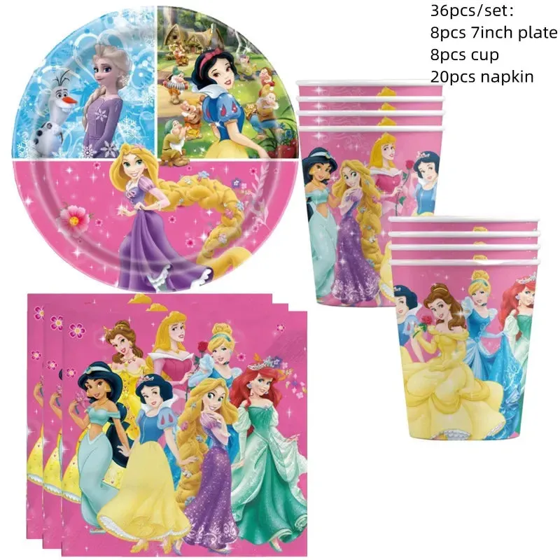 Disney Princess Happy Girl Child Birthday Theme Party Set