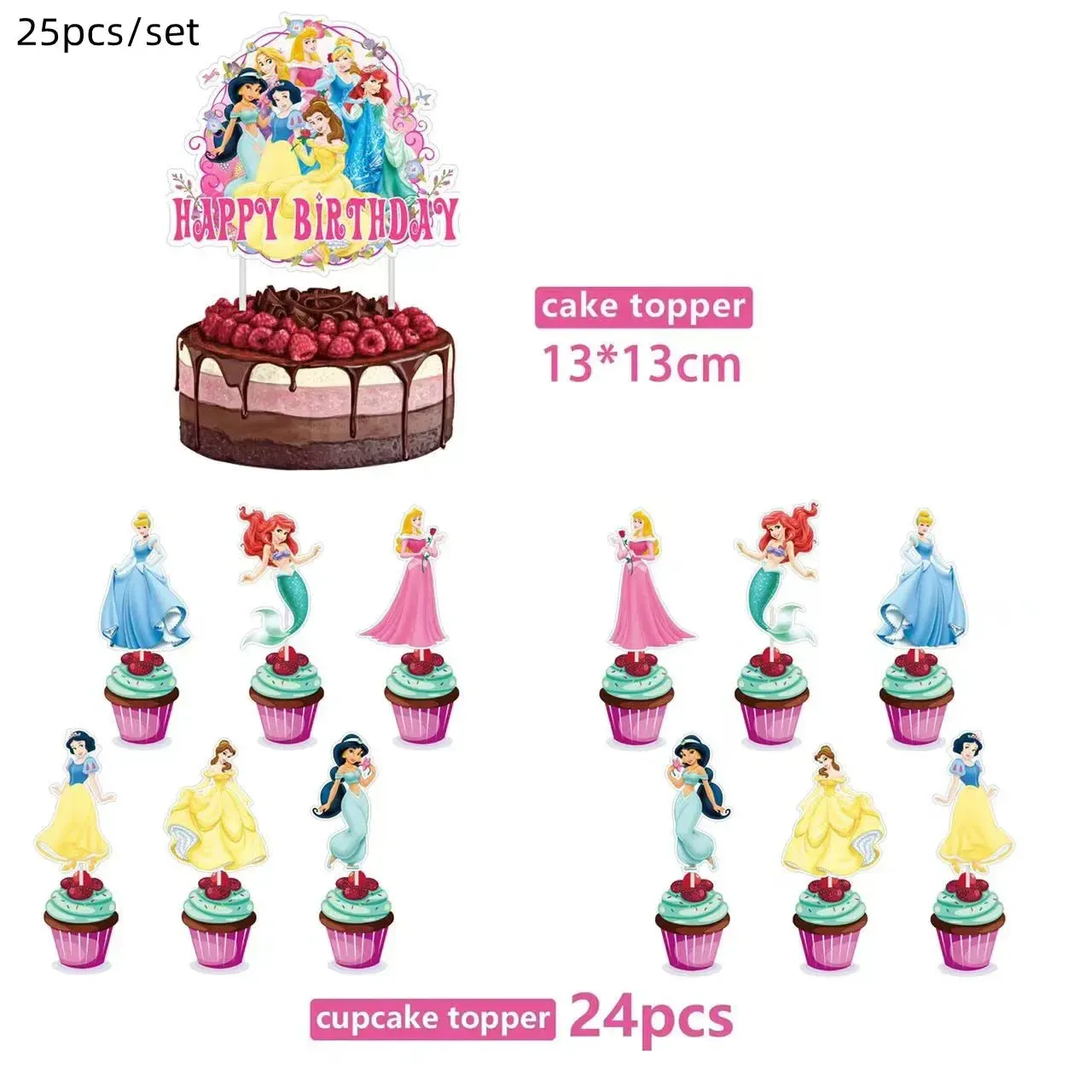 Disney Princess Happy Girl Child Birthday Theme Party Set