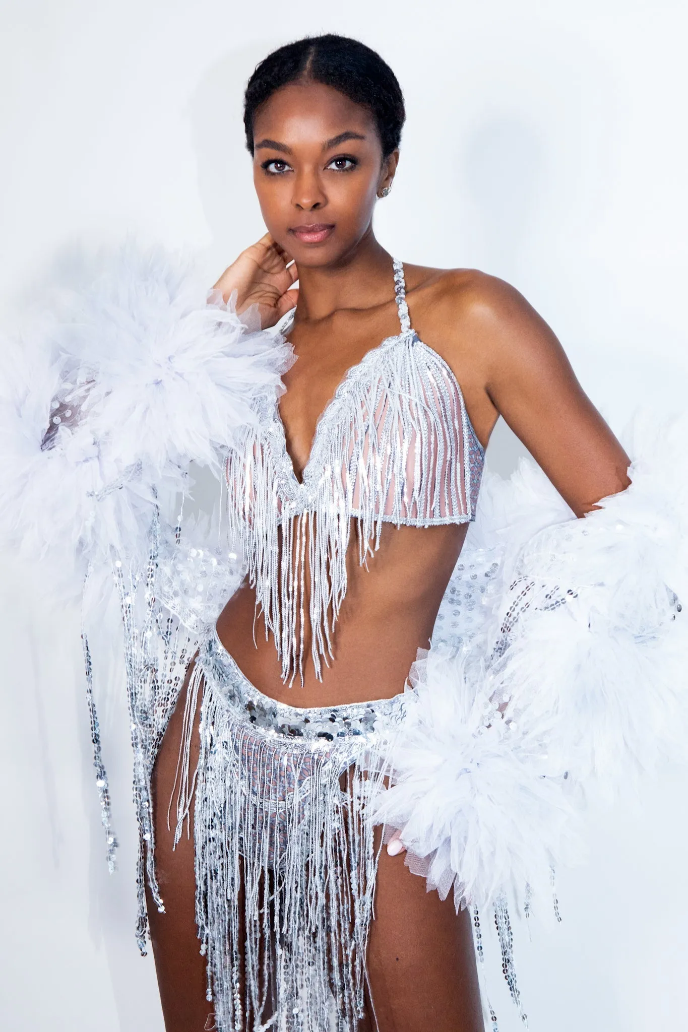 Divine Intervention II Bikini And Short Cape Set