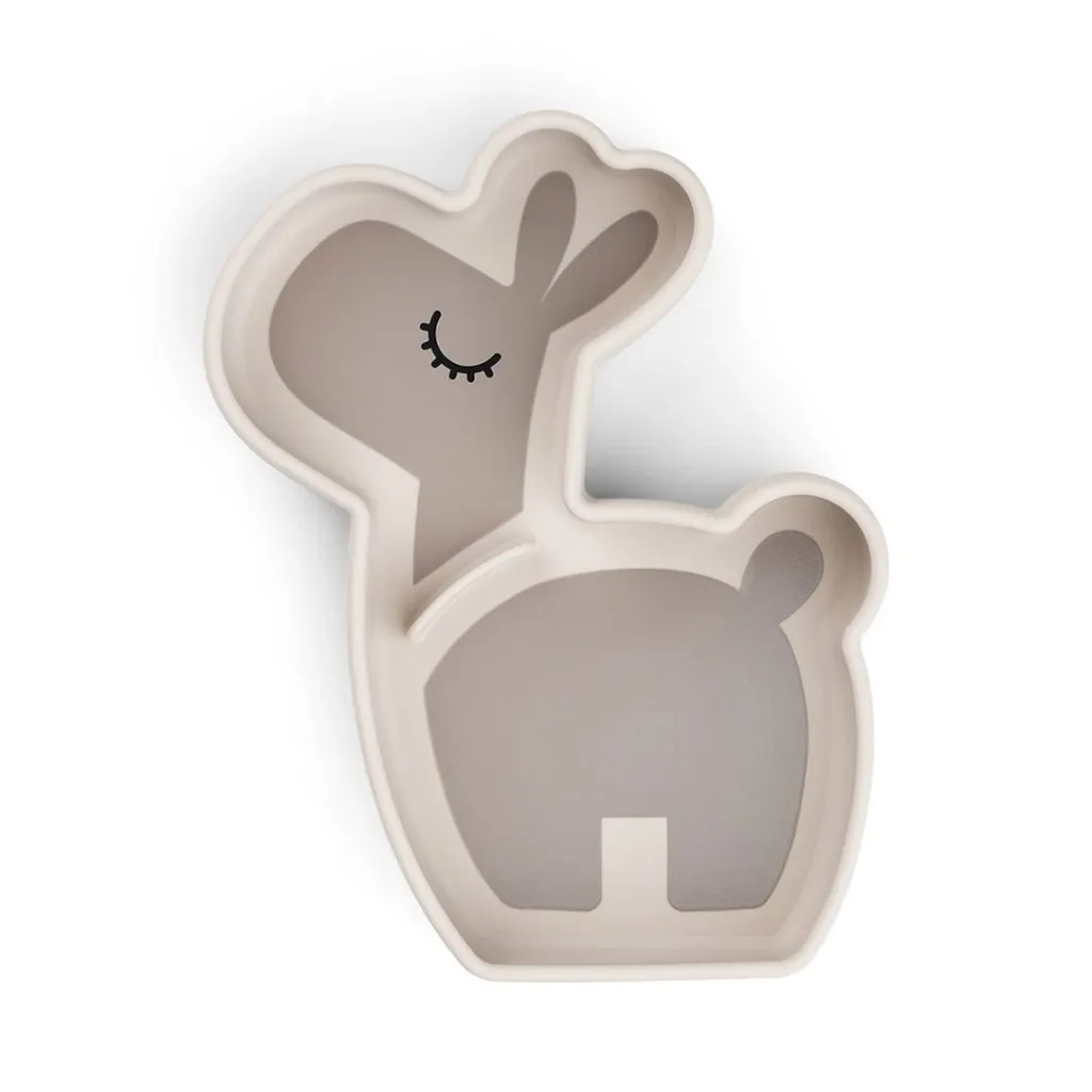 DONE BY DEER Silicone Stick&stay Snack Plate Lalee - Sand