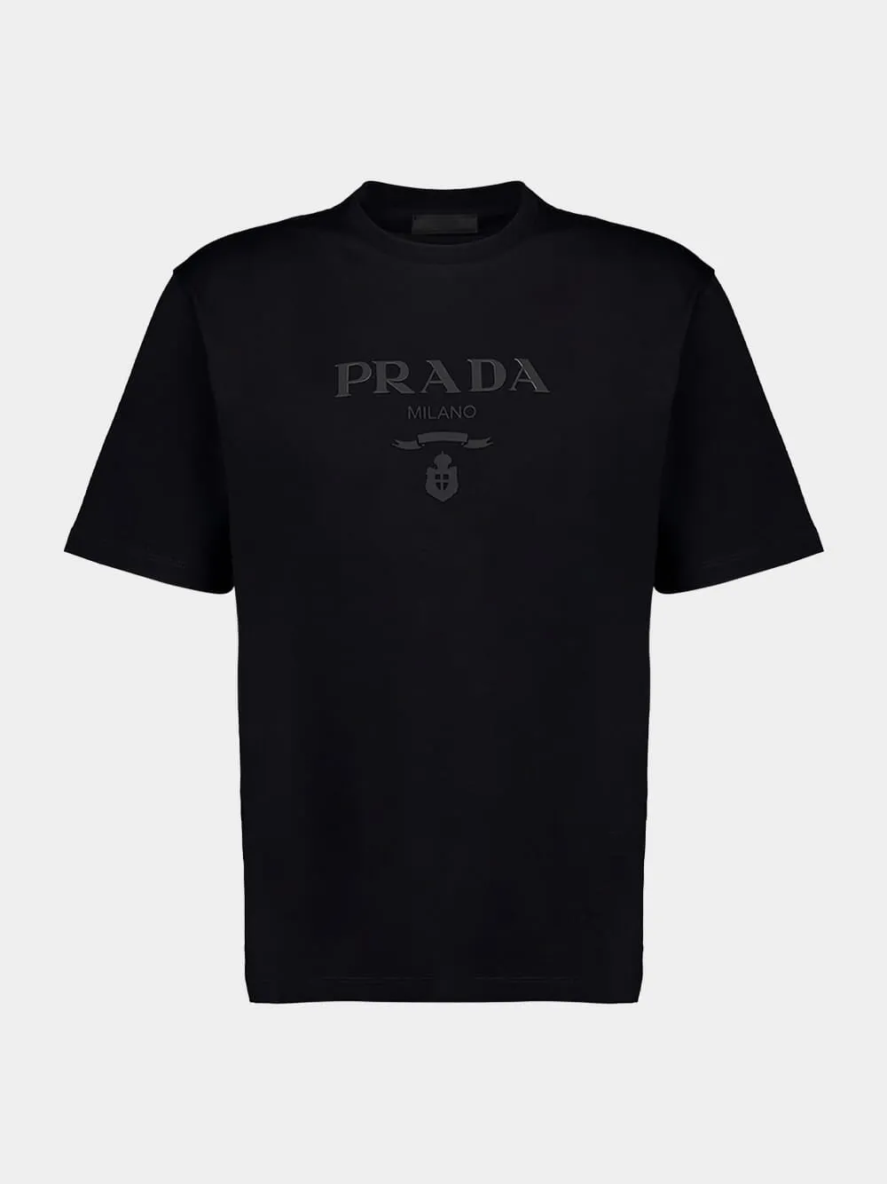 Embossed Prada Logo Cotton T-shirt