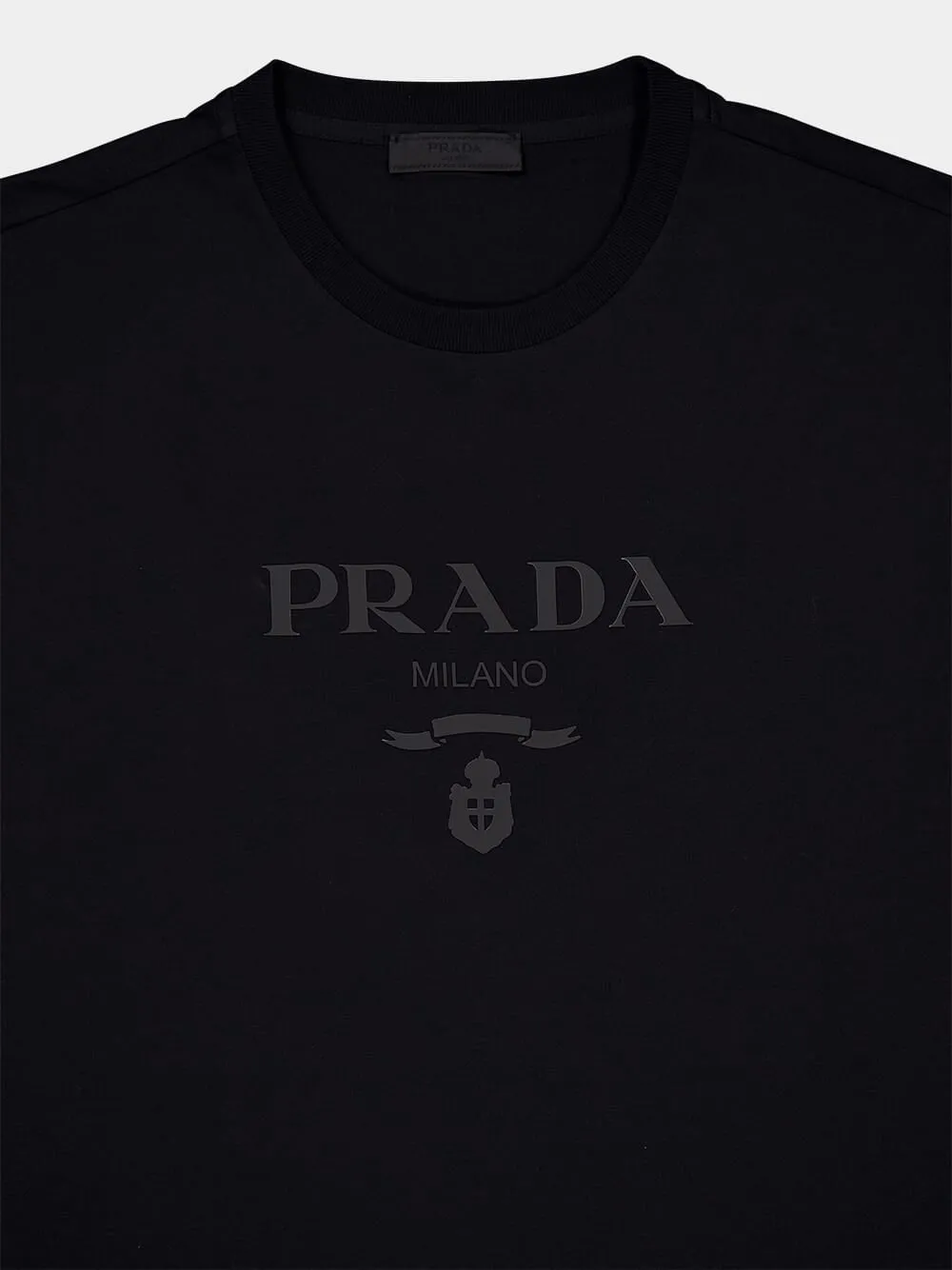 Embossed Prada Logo Cotton T-shirt