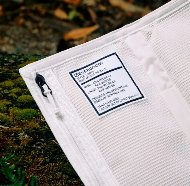 Evergoods Civic Acces Pouch 1L - Undyed Raw White Capsule