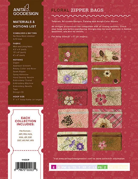 EXPRESS - PROJECT 11 - Floral Zipper Bags