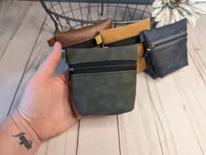 Faux Suede Mini Pouch