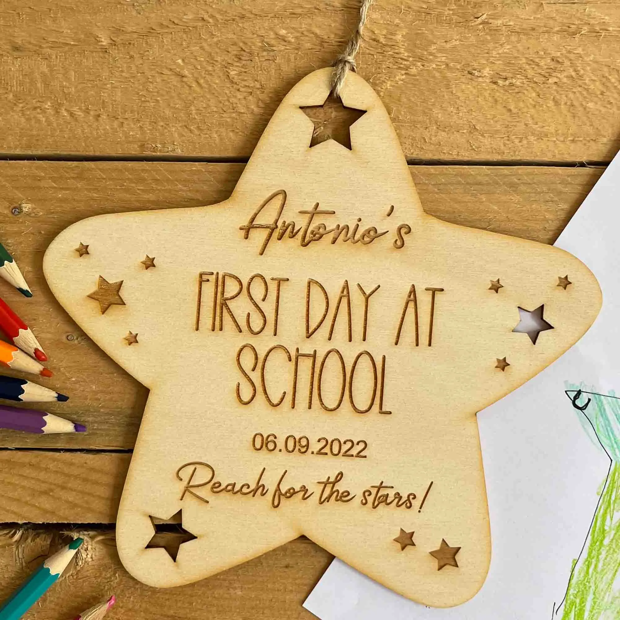 First Day/Back to School or Nursery Star Photo Prop