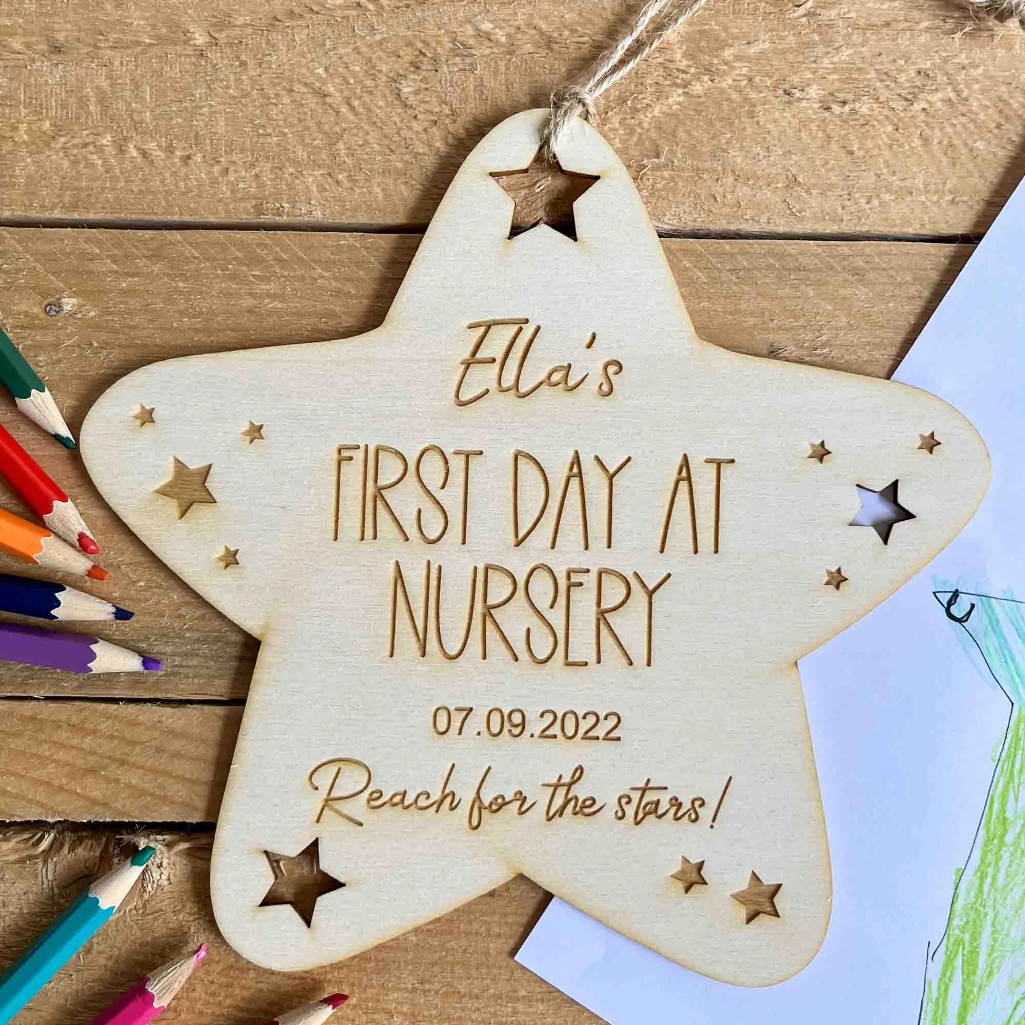 First Day/Back to School or Nursery Star Photo Prop