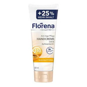 Florena Anti-Aging Hand Creme with Q10 and Apricot Seed Oil - 125 ml