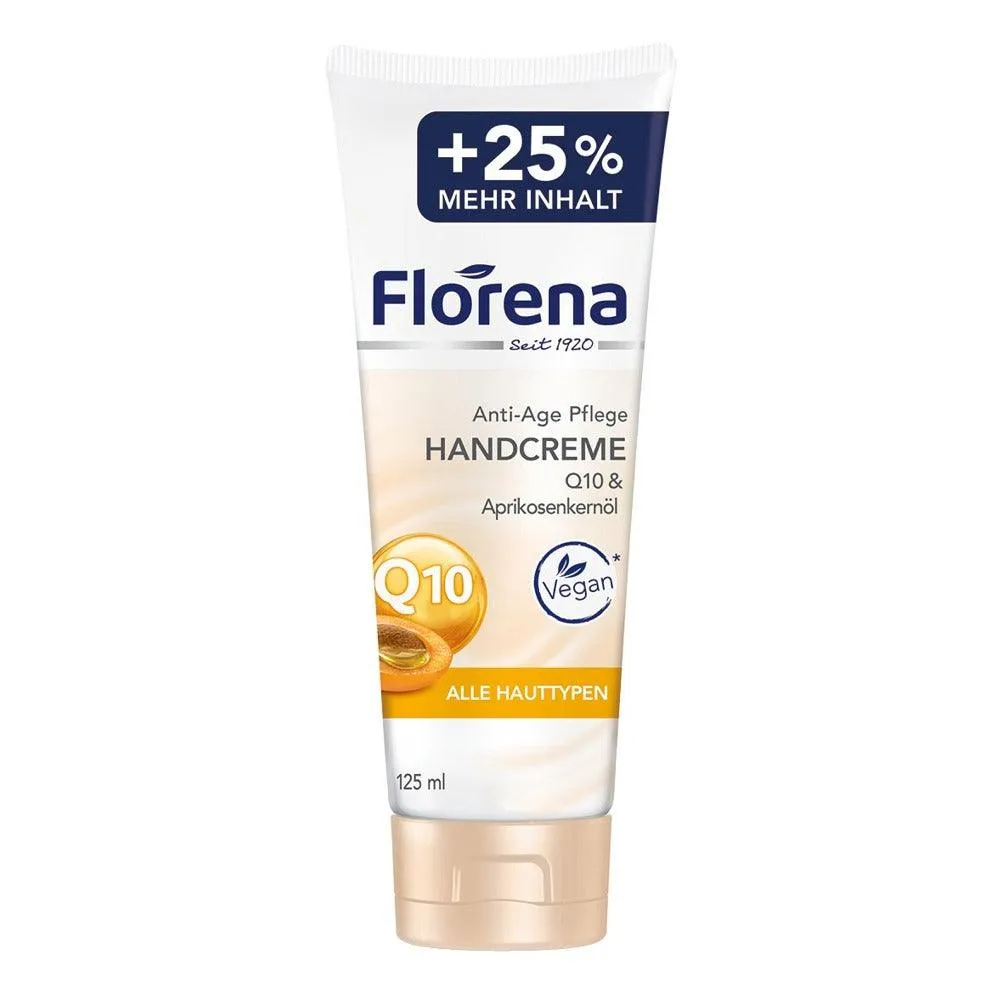Florena Anti-Aging Hand Creme with Q10 and Apricot Seed Oil - 125 ml