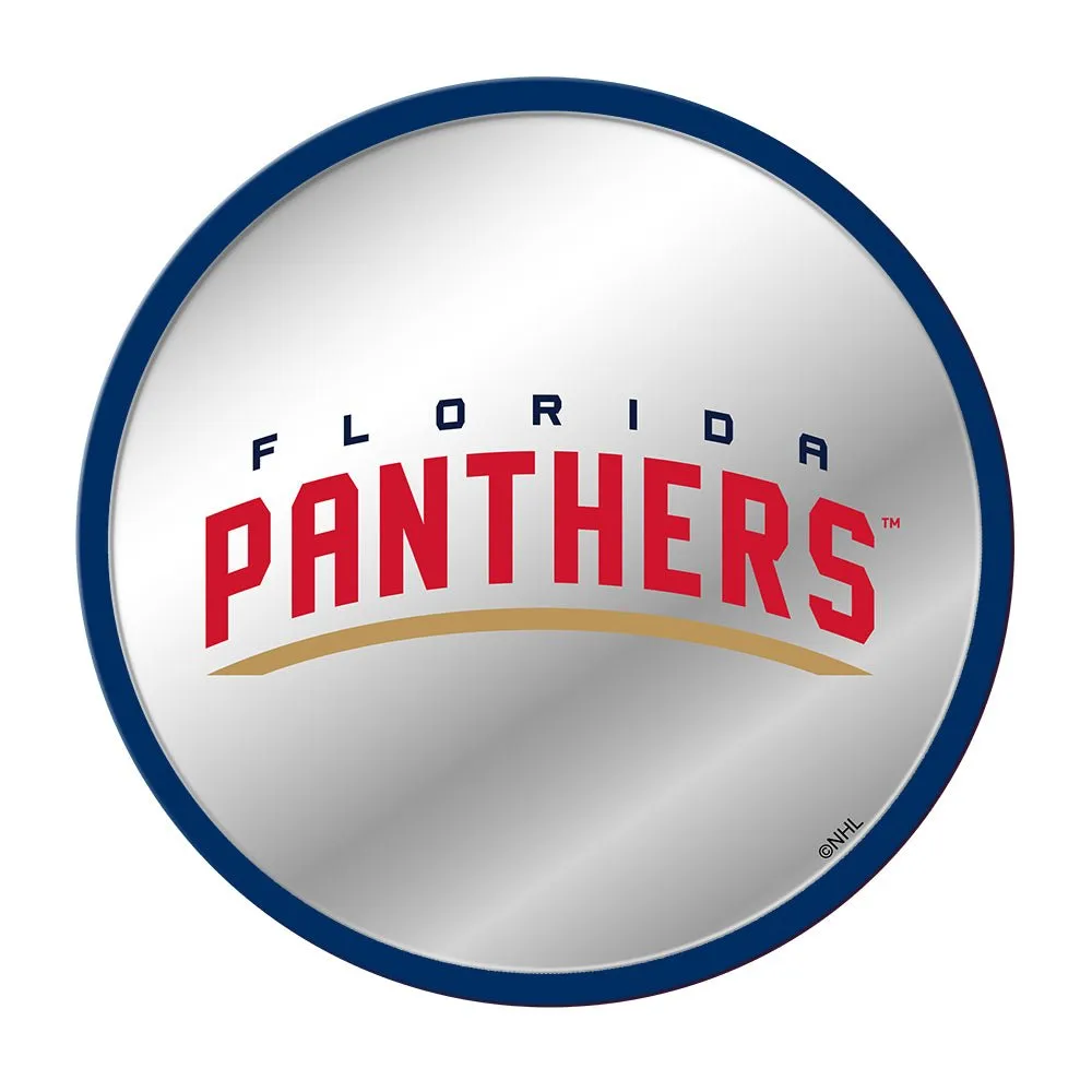 Florida Panthers: Secondary Logo - Modern Disc Mirrored Wall Sign