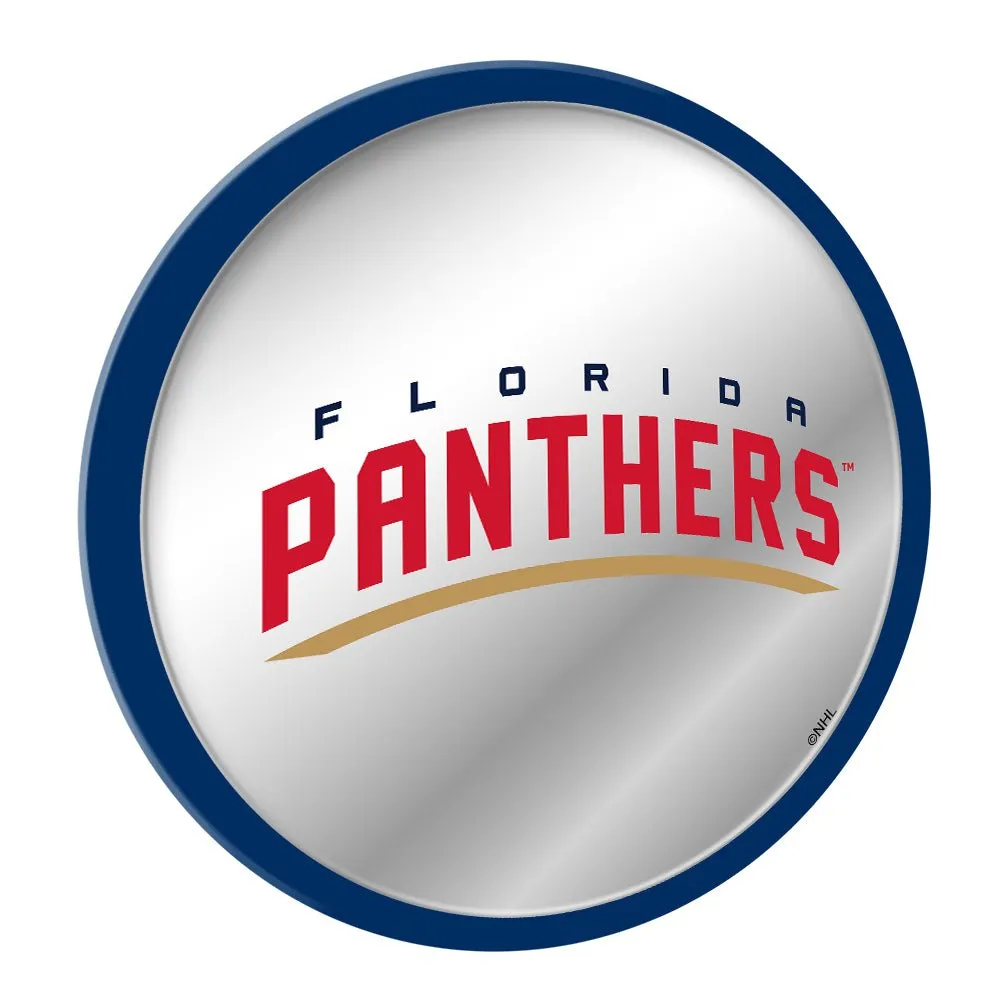 Florida Panthers: Secondary Logo - Modern Disc Mirrored Wall Sign