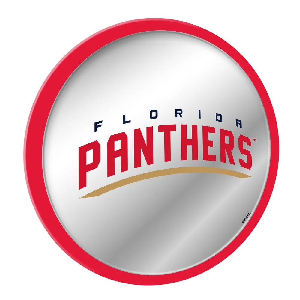 Florida Panthers: Secondary Logo - Modern Disc Mirrored Wall Sign