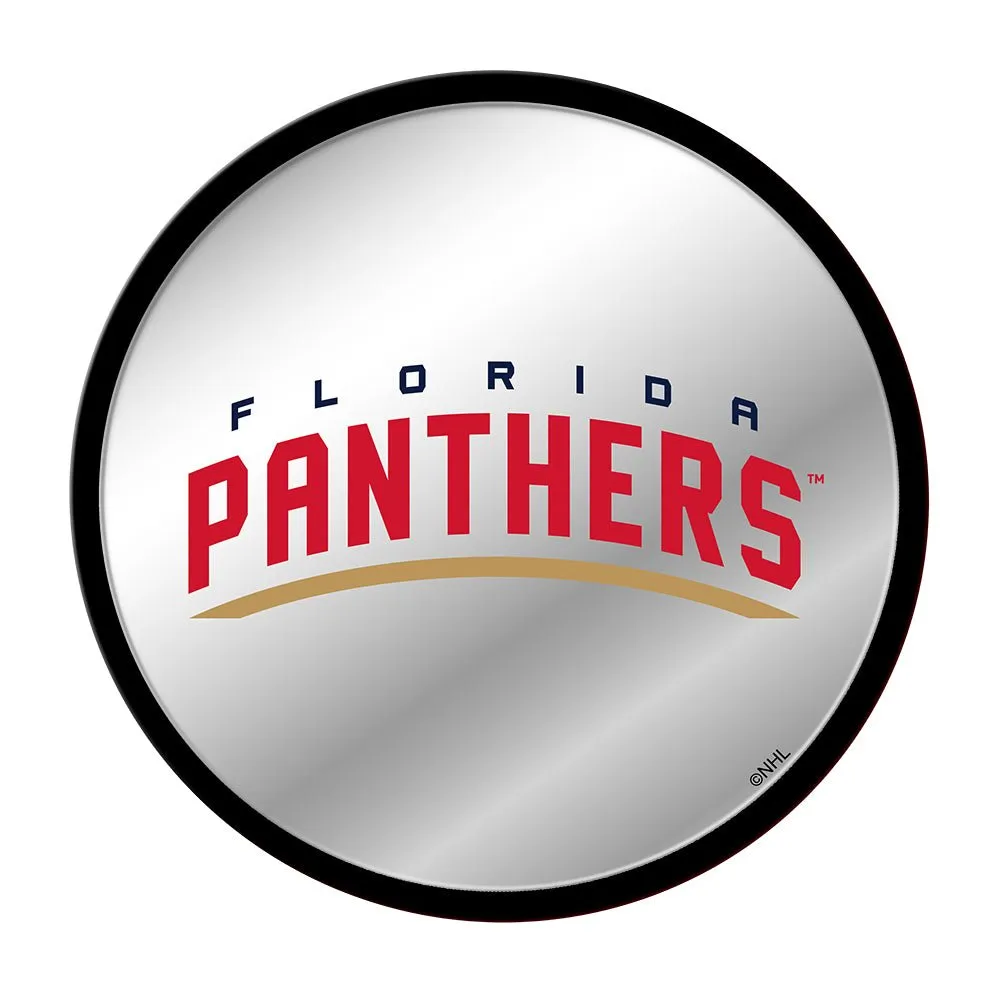 Florida Panthers: Secondary Logo - Modern Disc Mirrored Wall Sign