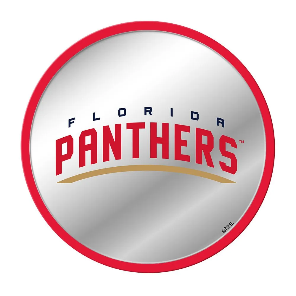 Florida Panthers: Secondary Logo - Modern Disc Mirrored Wall Sign