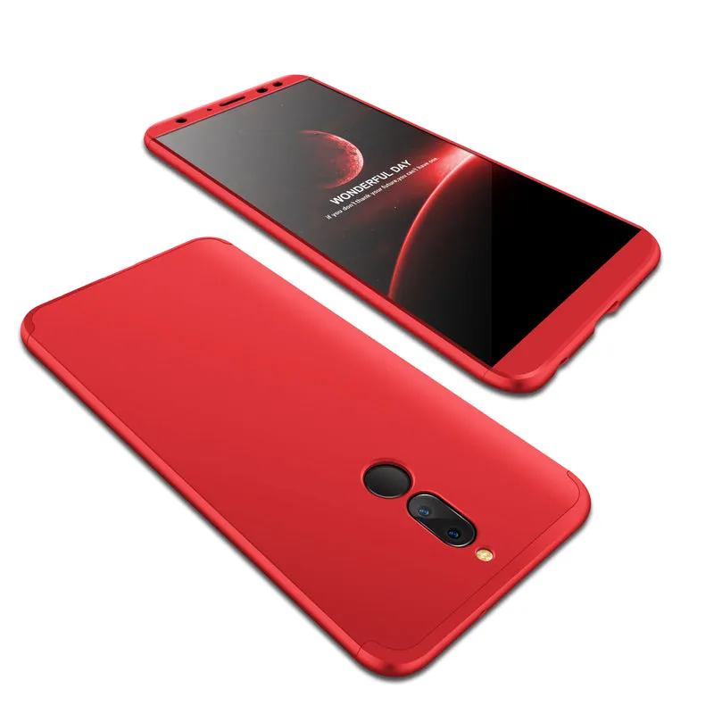 For HUAWEI MAIMANG 6/Mate 10 lite/Honor 9i(india)/Nova 2i Ultra Slim PC Back Cover Non-slip Shockproof 360 Degree Full Protective Case black