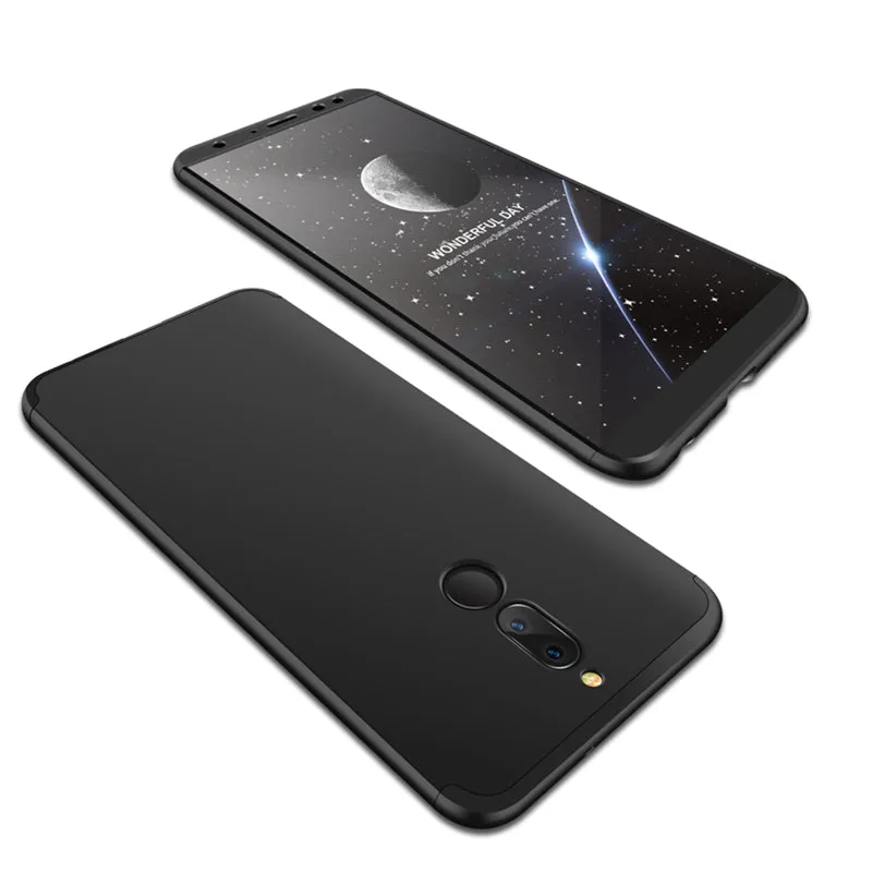 For HUAWEI MAIMANG 6/Mate 10 lite/Honor 9i(india)/Nova 2i Ultra Slim PC Back Cover Non-slip Shockproof 360 Degree Full Protective Case black