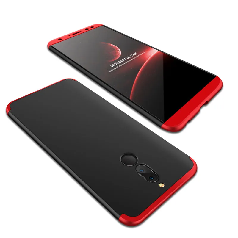 For HUAWEI MAIMANG 6/Mate 10 lite/Honor 9i(india)/Nova 2i Ultra Slim PC Back Cover Non-slip Shockproof 360 Degree Full Protective Case black