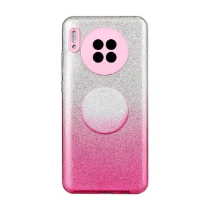 For HUAWEI Mate 30/Nova 5I pro/Mate 30 Pro/PSmart /Y5P/Y6P 2020 Phone Case Gradient Color Glitter Powder Phone Cover with Airbag Bracket Pink