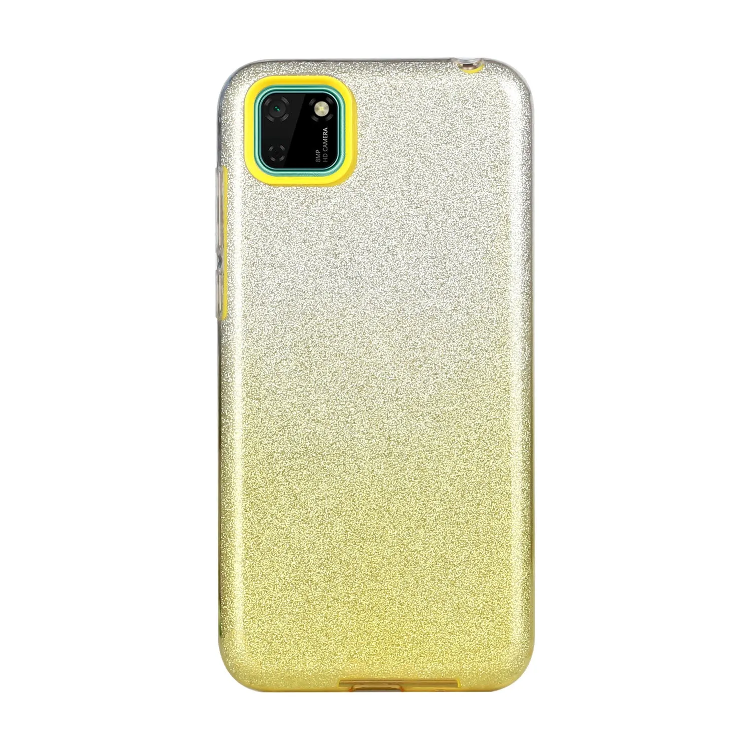 For HUAWEI Mate 30/Nova 5I pro/Mate 30 Pro/PSmart /Y5P/Y6P 2020 Phone Case Gradient Color Glitter Powder Phone Cover with Airbag Bracket yellow