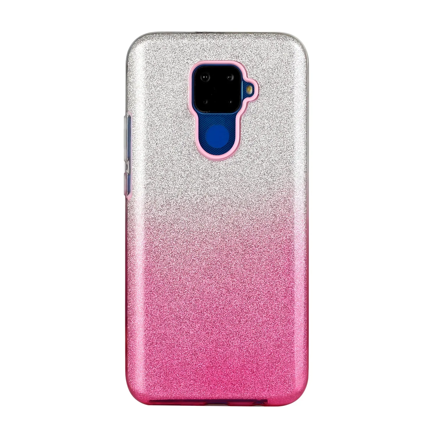 For HUAWEI Mate 30/Nova 5I pro/Mate 30 Pro/PSmart /Y5P/Y6P 2020 Phone Case Gradient Color Glitter Powder Phone Cover with Airbag Bracket yellow