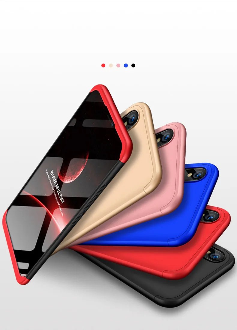 For HUAWEI NOVA 3 3 in 1 360 Degree Non-slip Shockproof Full Protective Case Red black red