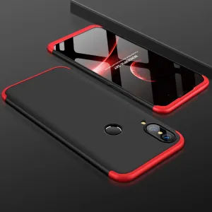 For HUAWEI NOVA 3 3 in 1 360 Degree Non-slip Shockproof Full Protective Case Red black red