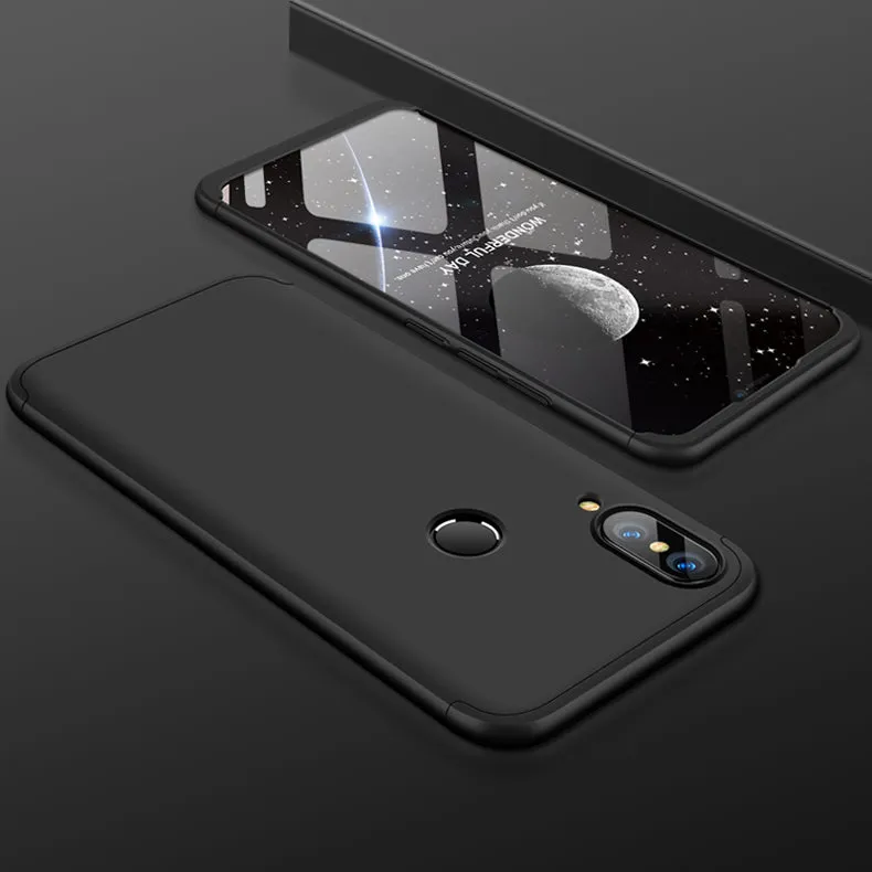 For HUAWEI NOVA 3 3 in 1 360 Degree Non-slip Shockproof Full Protective Case Rose gold