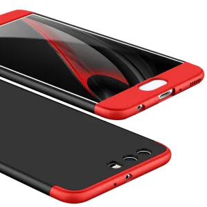 For HUAWEI P10 Plus Ultra Slim Back Cover Non-slip Shockproof 360 Degree Full Protective Case Red black red