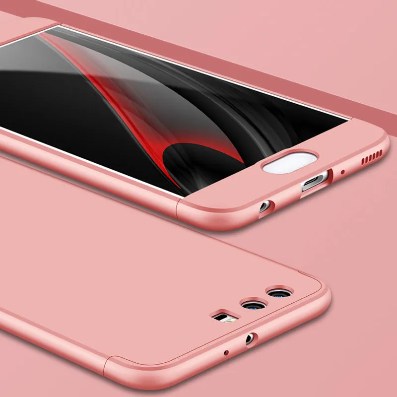 For HUAWEI P10 Plus Ultra Slim Back Cover Non-slip Shockproof 360 Degree Full Protective Case red