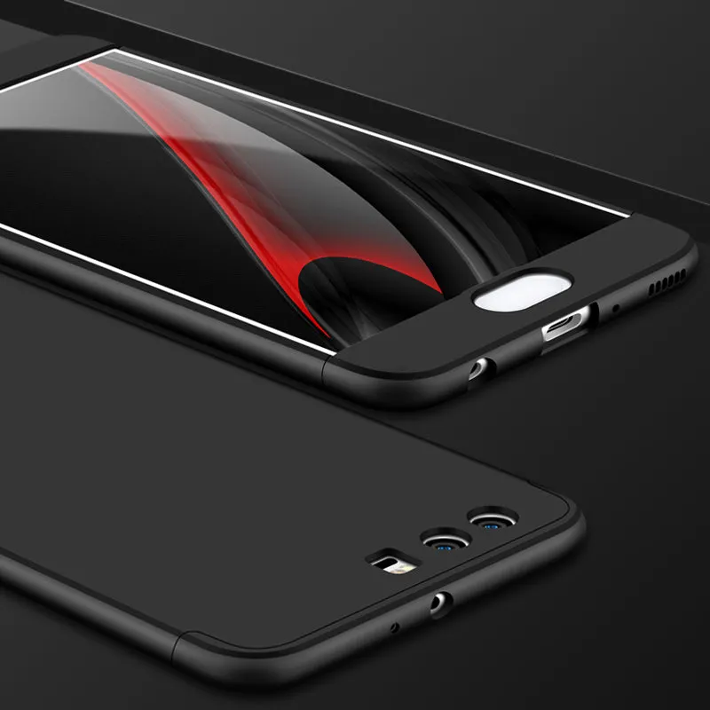 For HUAWEI P10 Plus Ultra Slim Back Cover Non-slip Shockproof 360 Degree Full Protective Case red
