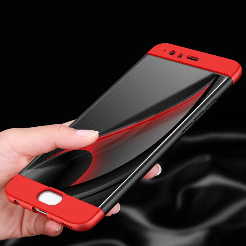 For HUAWEI P10 Plus Ultra Slim Back Cover Non-slip Shockproof 360 Degree Full Protective Case red