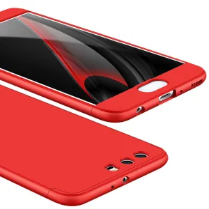 For HUAWEI P10 Plus Ultra Slim Back Cover Non-slip Shockproof 360 Degree Full Protective Case red