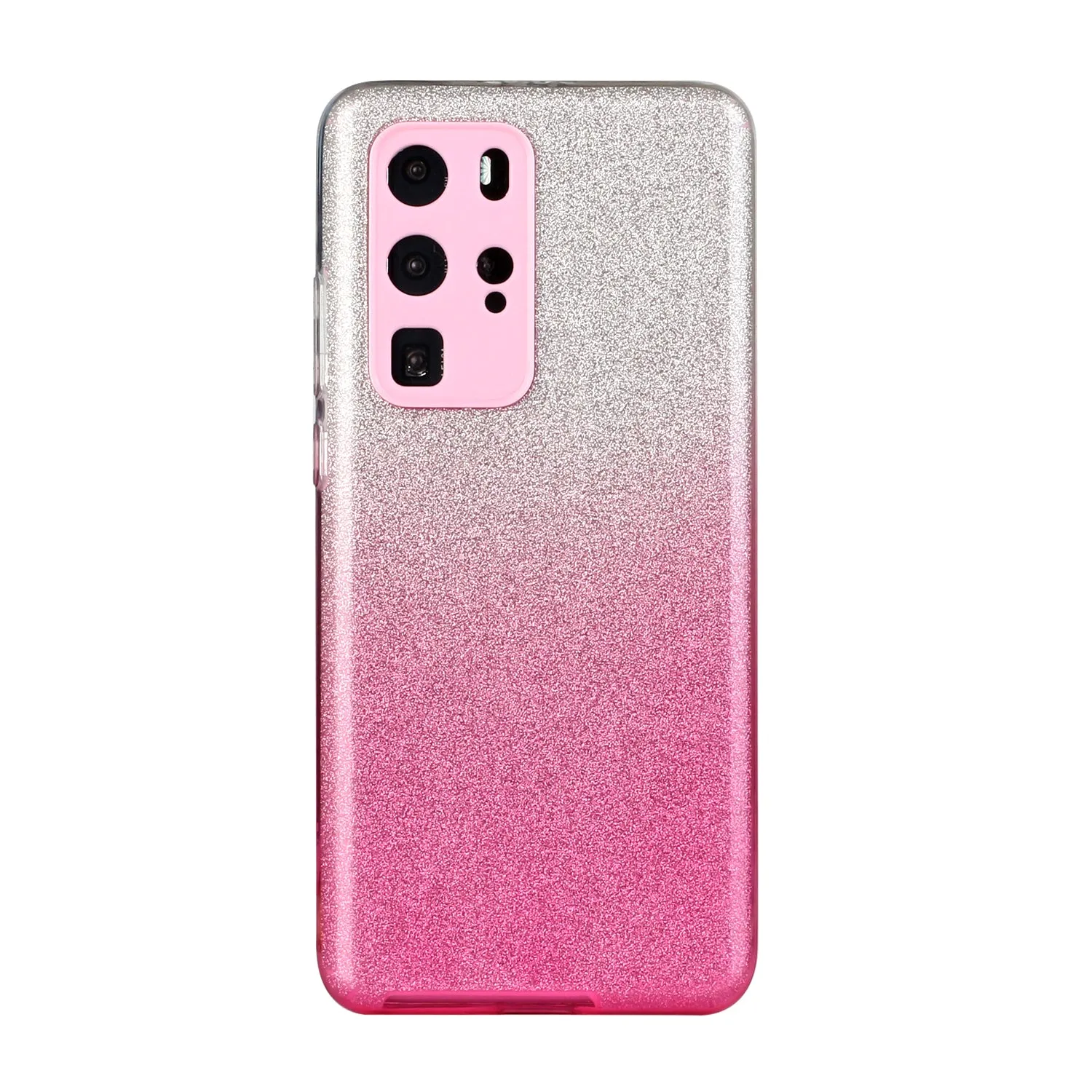 for HUAWEI P20 LITE/P30 LITE/P40 LITE/Nova6SE/Nova 7i Phone Case Gradient Color Glitter Powder Phone Cover with Airbag Bracket Pink