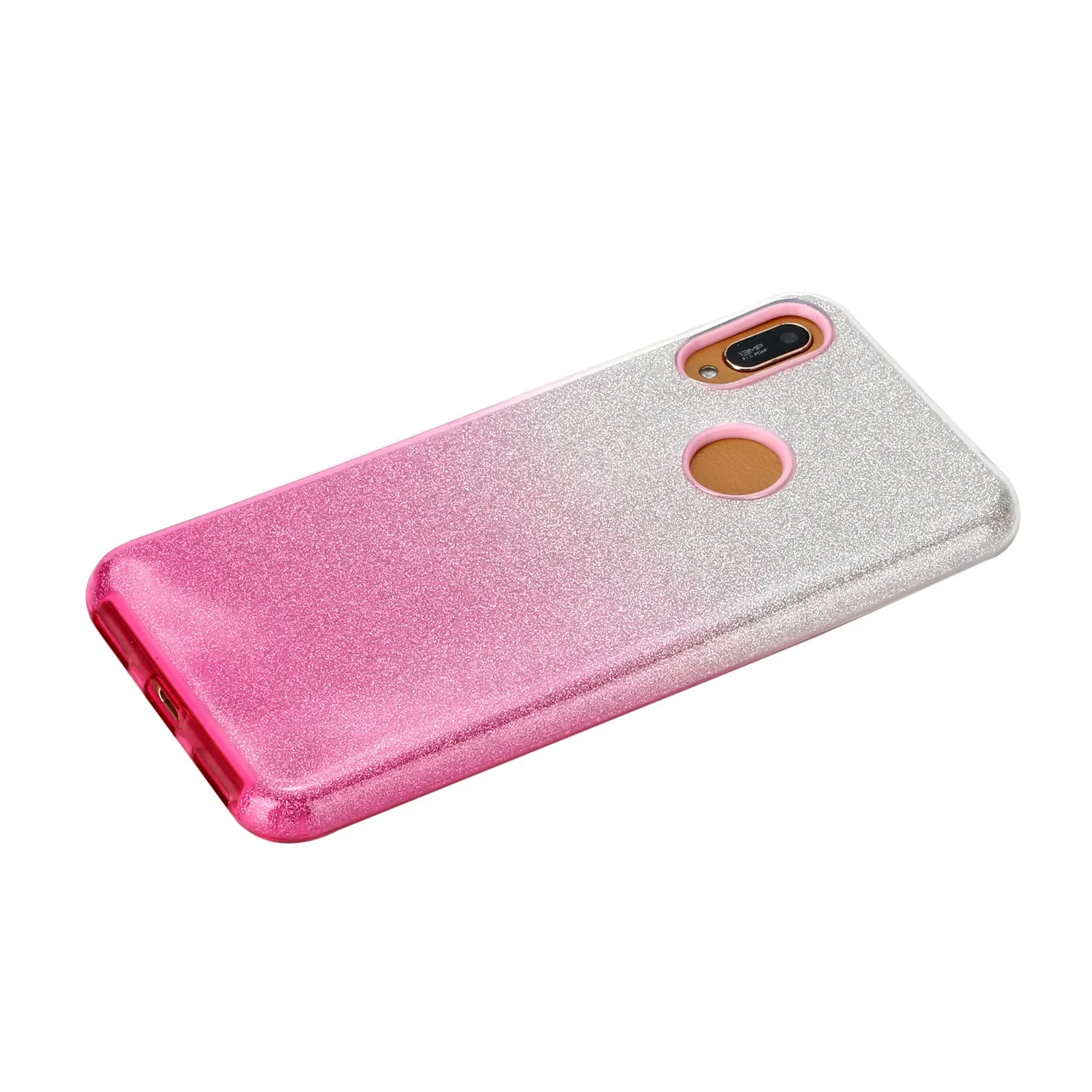 for HUAWEI P20 LITE/P30 LITE/P40 LITE/Nova6SE/Nova 7i Phone Case Gradient Color Glitter Powder Phone Cover with Airbag Bracket Pink