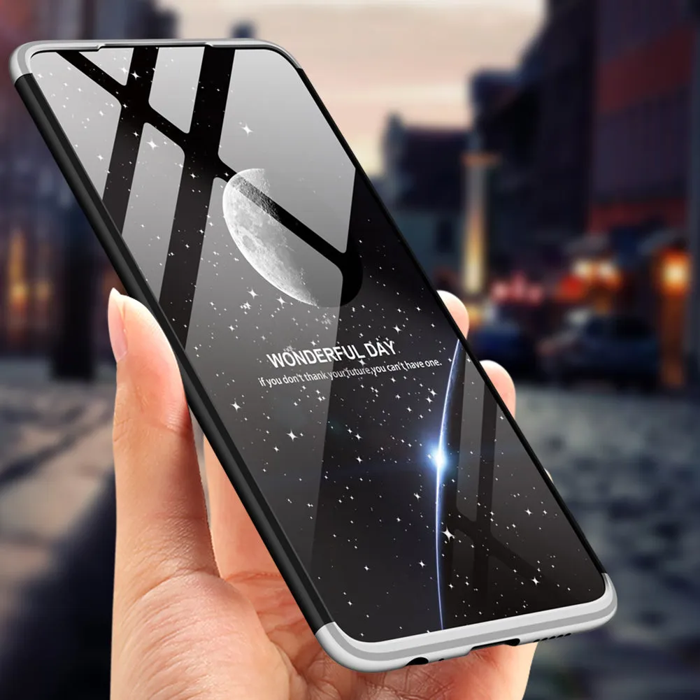 For HUAWEI P30 LITE Ultra Slim PC Back Cover Non-slip Shockproof 360 Degree Full Protective Case Blue black blue