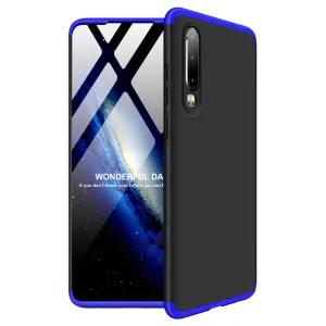 For HUAWEI P30 LITE Ultra Slim PC Back Cover Non-slip Shockproof 360 Degree Full Protective Case Blue black blue