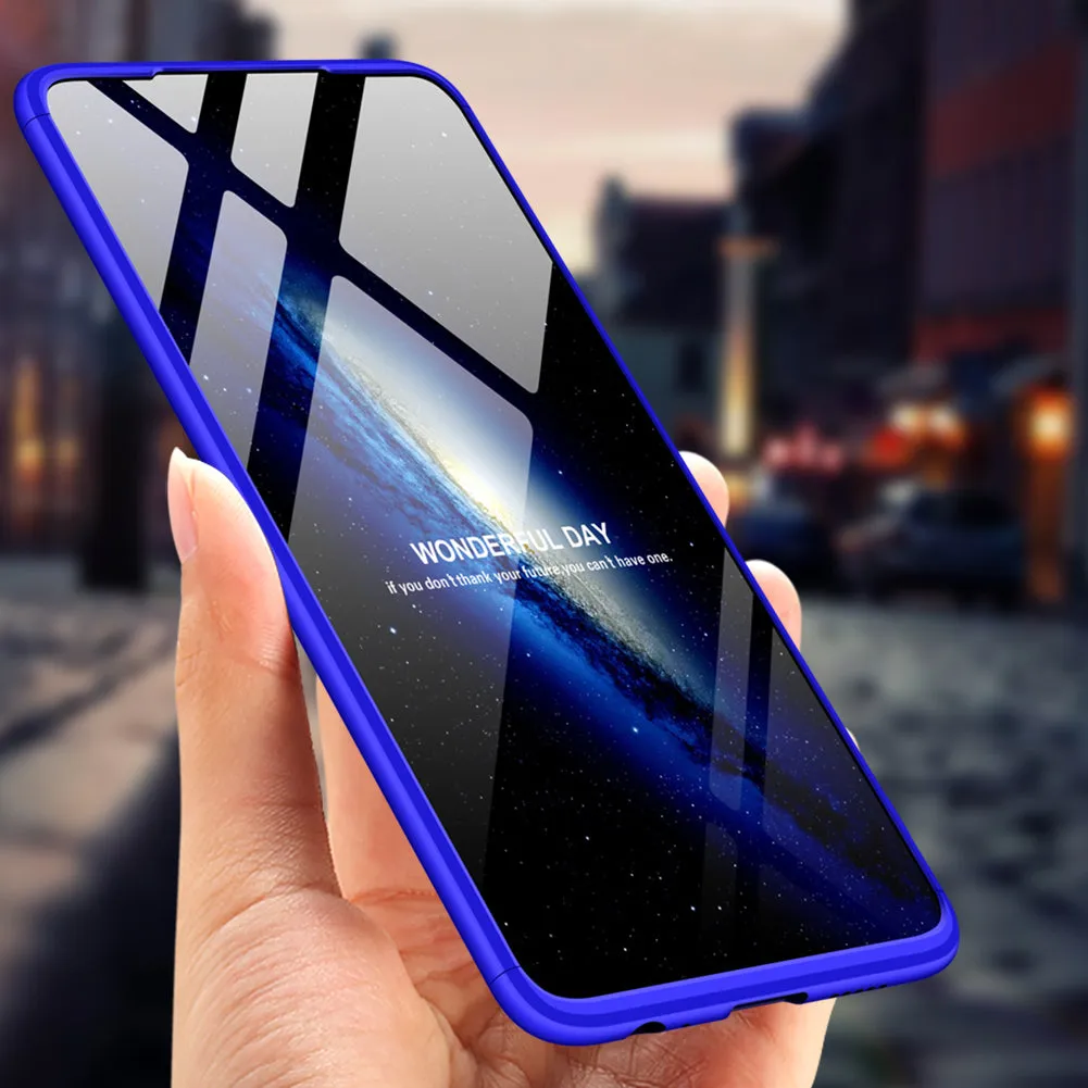 For HUAWEI P30 LITE Ultra Slim PC Back Cover Non-slip Shockproof 360 Degree Full Protective Case blue
