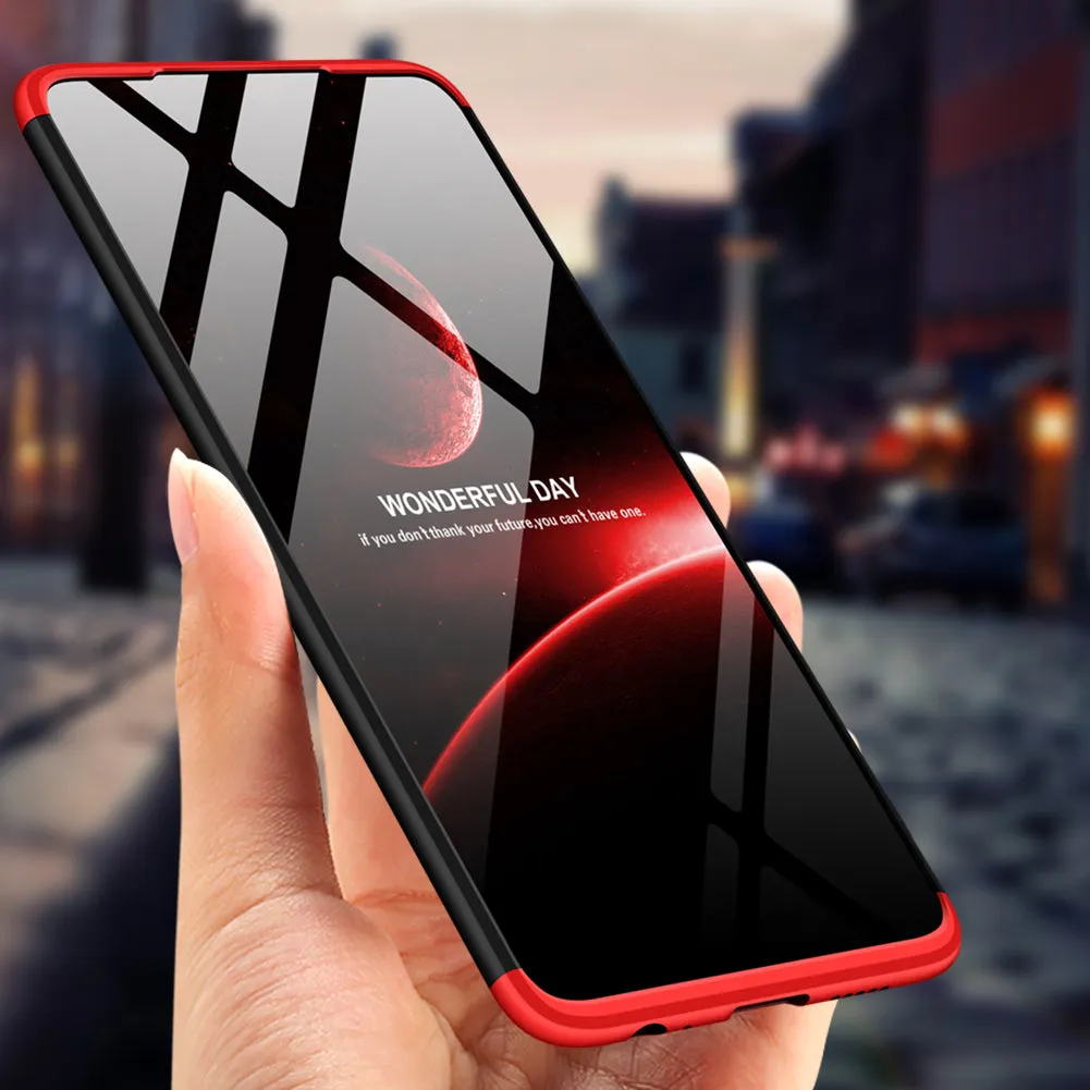 For HUAWEI P30 LITE Ultra Slim PC Back Cover Non-slip Shockproof 360 Degree Full Protective Case red