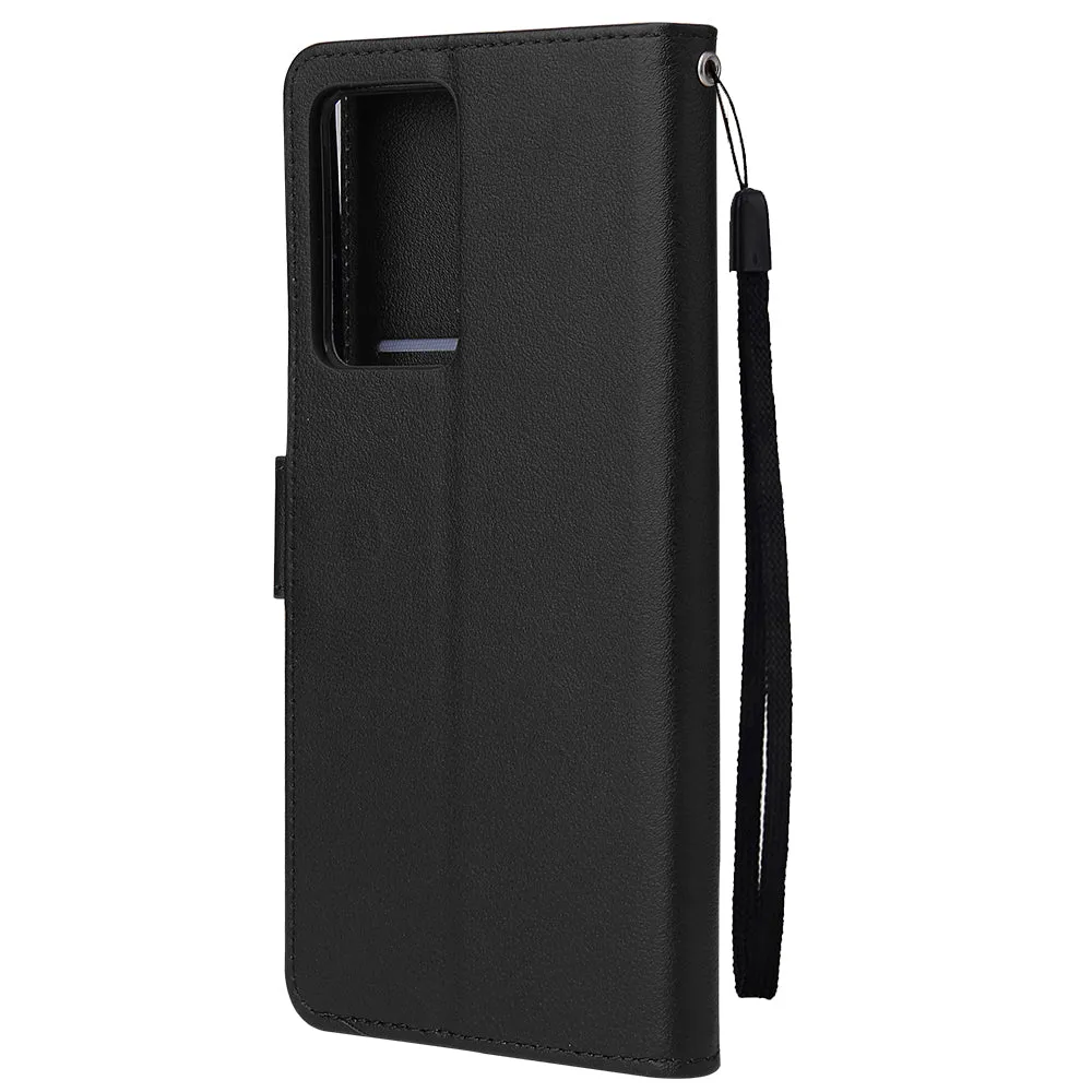 For HUAWEI PSmart 2020/Y5P/Y6P PU Leather Mobile Phone Cover with 3 Cards Slots Phone Frame Rose gold