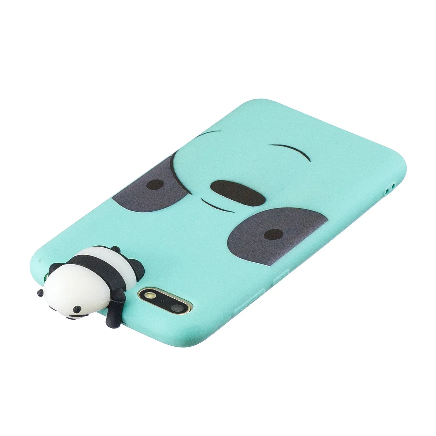 For HUAWEI Y5 2018 3D Cute Coloured Painted Animal TPU Anti-scratch Non-slip Protective Cover Back Case yellow